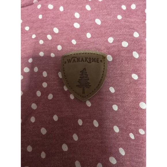 Wanakome Hera Hoodie XL Pink Polka Dot Cowl Neck Rope Drawstring Canada Outdoor - Picture 5 of 16